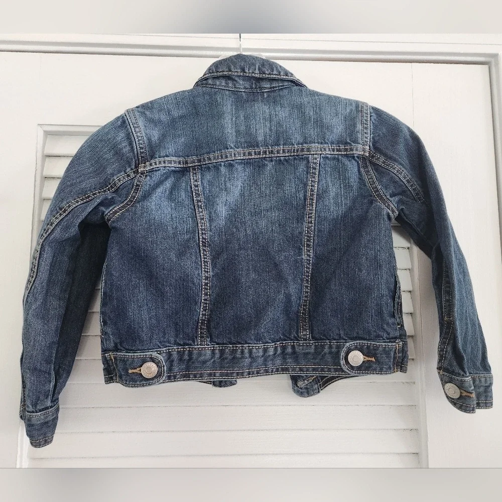 Gymboree Denim Jean Jacket Little Girl S 5/6 100% Cotton Cottagecore City Spring